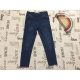 Denim 5-6 év 110-116 cm  puha pamutos farmer anyagú lány jegging  - újszerű,hibátlan