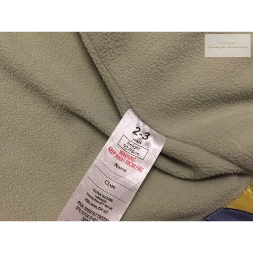 George 2-3 év 92-98  cm színes dinó -dzsungel mintás polár béléses fiú átmeneti kabát/ széldzseki -újszerű,hibátlan