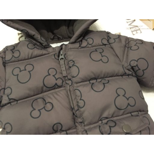 George 9 - 12 hó 74 - 80 cm  Mickey fej mintás vastag polár béléses fiú télikabát -újszerű,hibátlan