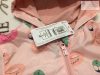 M§S 9-12 hó 74-80 cm rózsaszín, színes hattyú mintás, vékony pamut béléses lány  átmeneti kabát -új, címkés