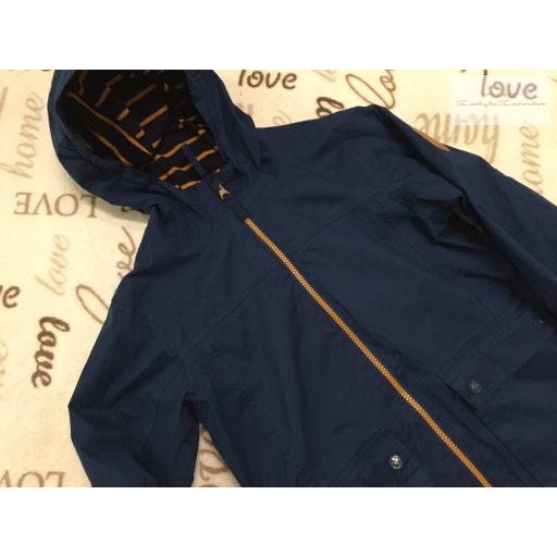 Gelert 9-10 év 140 cm kék - narancssárga fiú átmeneti kabát vékony pamut béléssel - újszerű,hibátlan