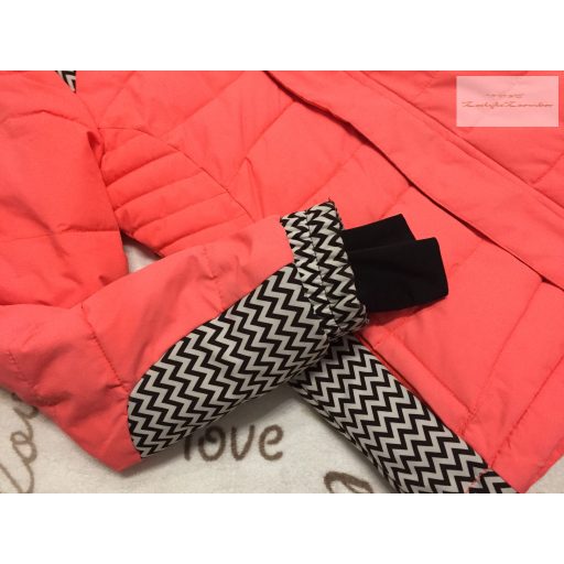 Protest 12 év 152 cm rózsaszín-fekete-fehér lány síkabát - újszerű,hibátlan