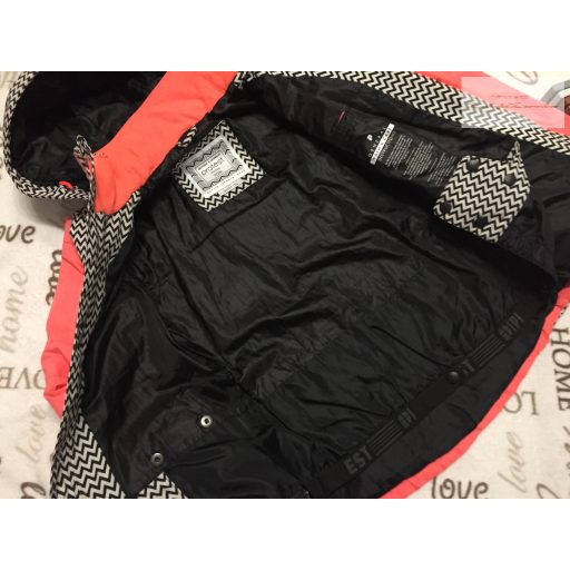 Protest 12 év 152 cm rózsaszín-fekete-fehér lány síkabát - újszerű,hibátlan