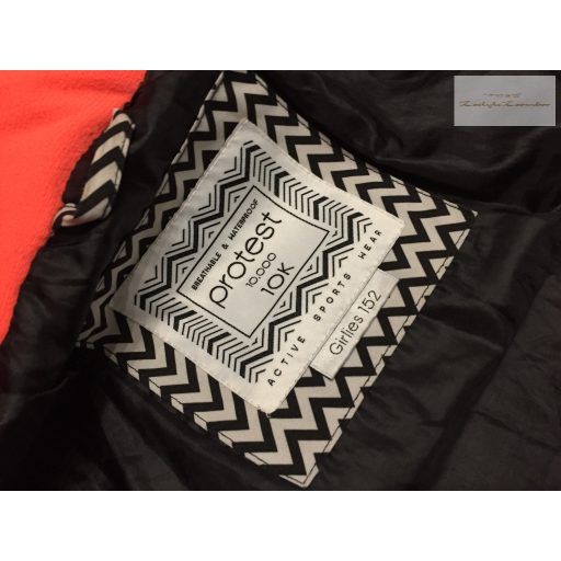 Protest 12 év 152 cm rózsaszín-fekete-fehér lány síkabát - újszerű,hibátlan