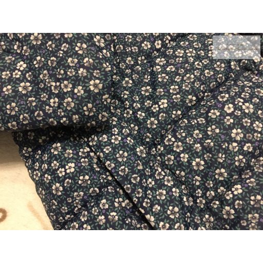 Mango 11-12 év 152 cm kék, fehér virágmintás polár béléses lány kabát - újszerű