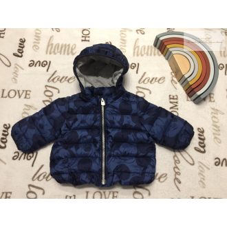   Disney at GAP 0-6 hó kék, fekete Mickey mintás, pamut béléses vastagabb átmeneti fiú kabát-újszerű,hibátlan
