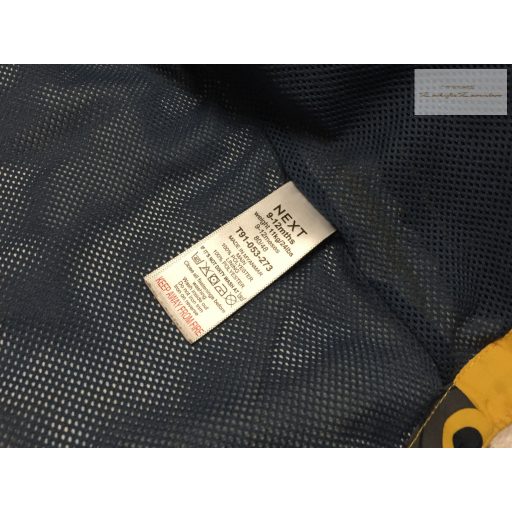 Next 9 - 12 hó 80 cm sárga, munkagép mintás fiú esőkabát- újszerű,hibátlan