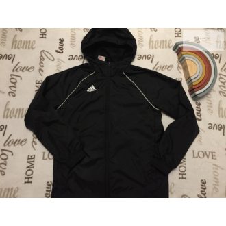   Adidas 9-10 év 140 cm fekete fiú széldzseki/ esőkabát - újszerű,hibátlan