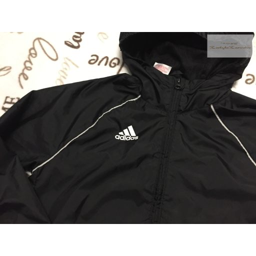 Adidas 9-10 év 140 cm fekete fiú széldzseki/ esőkabát - újszerű,hibátlan