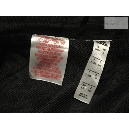 Adidas 9-10 év 140 cm fekete fiú széldzseki/ esőkabát - újszerű,hibátlan