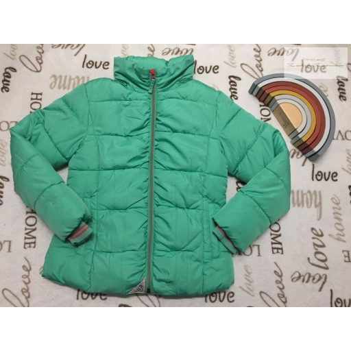 Next 9-10 év 140 cm zöld, vastagabb átmeneti lány kabát- újszerű,hibátlan