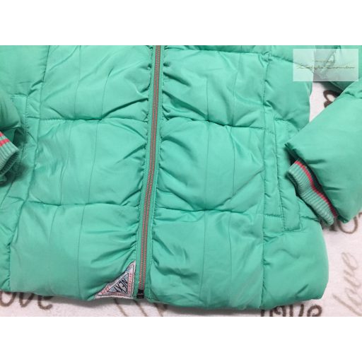 Next 9-10 év 140 cm zöld, vastagabb átmeneti lány kabát- újszerű,hibátlan