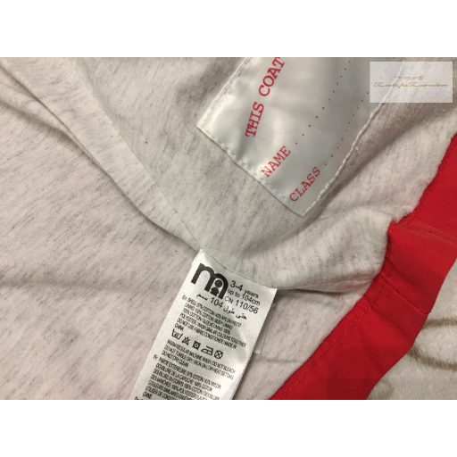 Mothercare 3-4 év 104 cm piroa, pamut béléses vékony átmeneti fiú kabát-újszerű,hibátlan