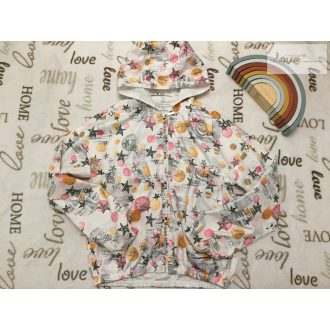   John Galliano 12 év 152 cm fehér, színes mintás lány széldzseki - újszerű,hibátlan