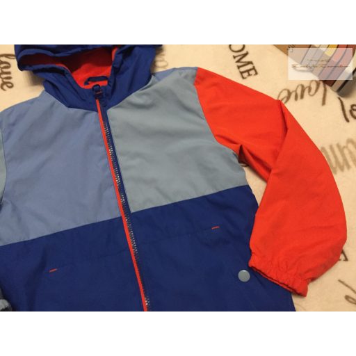 George 6-7 év 116-122 cm  kék - narancssárga polár béléses fiú átmeneti kabát-  újszerű, hibátlan