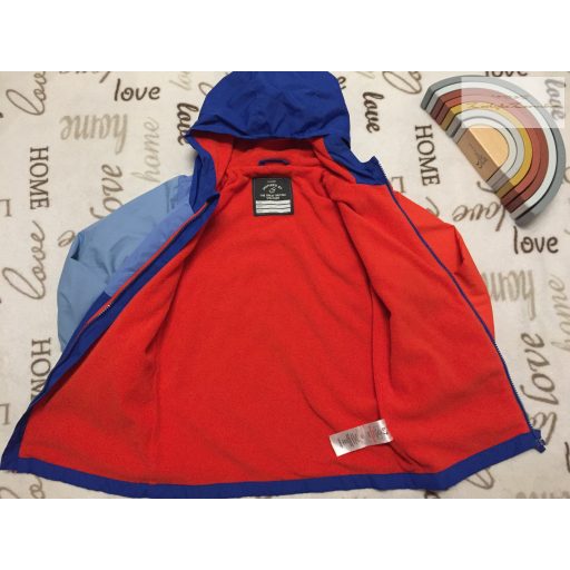 George 6-7 év 116-122 cm  kék - narancssárga polár béléses fiú átmeneti kabát-  újszerű, hibátlan