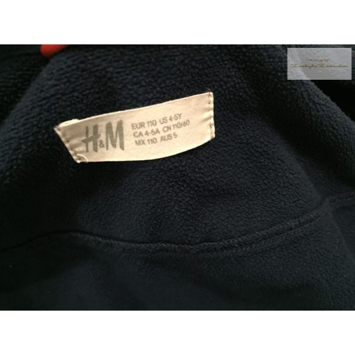 H§M 4-5 év 110 cm sötétkék-narancssárga softshell fiú átmeneti kabát- újszerű,hibátlan