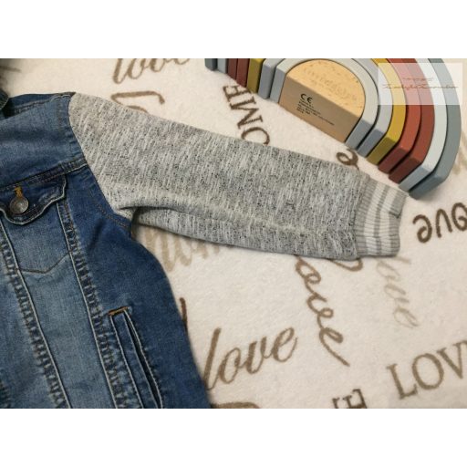 Primark 5-6 év 116 cm kék, farmer  -  pamut fiú kabát - újszerű,hibátlan