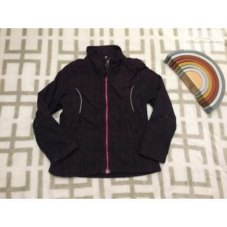   Rossi 6-7 év 116-122 cm sötét lila polár béléses lány átmeneti softshell kabát - újszerű