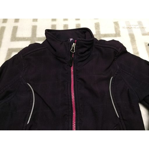 Rossi 6-7 év 116-122 cm sötét lila polár béléses lány átmeneti softshell kabát - újszerű