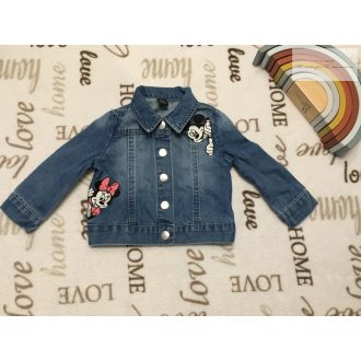   Disney at Primark 9-12 hó 74-80 cm Minnie-Mickey mintás farmer lány kabát-újszerű,hibátlan