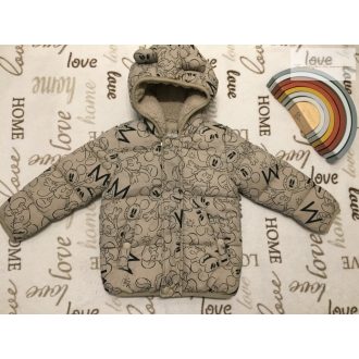 Disney at George 18-24 hó 86-92 cm  Mickey mintás szőrme béléses fiú téli kabát- új, csak lecímkézve   Disney at George 18-24 hó 86-92 cm  Mickey mintás szőrme béléses fiú téli kabát- új, csak lecímkézve