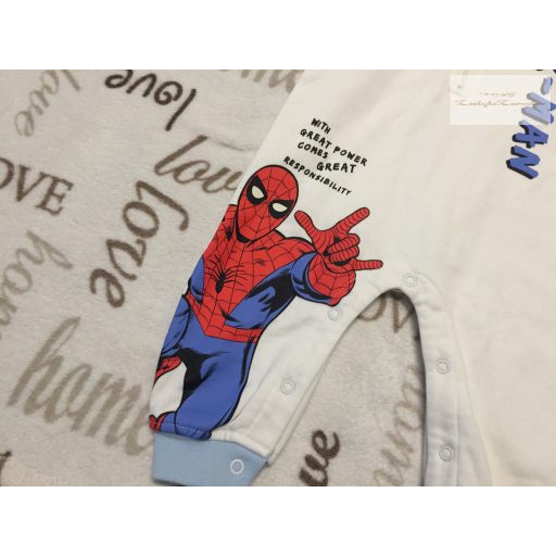 Marvel 9-12 hó 74-80 cm Spiderman mintás pamut fiú kezeslábas/ all in - új, átnőtt, csak lecímkézve