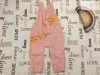 M§Co 12-18 hó 80-86 cm tigris mintás, rózsaszín vékony pamutos farmer anyagú lány kantáros nadrág -újszerű,hibátlan