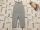 V by Very 12-18 hó 80-86 cm szürke - fekete vékony pamut kantáros fiú nadrág/ playsuit - újszerű,hibátlan