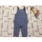 The Little White Company 12-18 hó 80-86 cm traktor mintás pamut béléses fiú kantáros farmer nadrág- újszerű