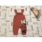 Disney 3-6 hó 62-68 cm Minnie mintás pamut lány kantáros nadrág-  újszerű,hibátlan