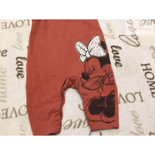 Disney 3-6 hó 62-68 cm Minnie mintás pamut lány kantáros nadrág-  újszerű,hibátlan