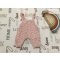 Next újszülött 3,4 kg 50-56 cm rózsaszín, apró virágmintás pamut béléses puha mikrokord lány playsuit/ kantáros nadrág - újszerű,hibátlan