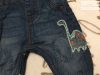 Next up to 3 month 6 kg  dinó mintás pamut béléses fiú kantáros nadrág - újszerű,hibátlan