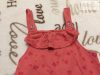 Fred§Flo újszülöttre való 50-56 cm rózsaszín, fodros -virágmintás pamut lány kantáros nadrág -újszerű,hibátlan