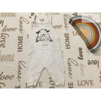   Disney at Primark 6-9 hó 68 - 74 cm  Malacka mintás, Micimackó feliratos pamut fiú kantáros nadrág- újszerű,hibátlan