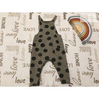   Next 9-12 hó 80 cm khaki, fekete smiley  mintás pamut kantáros nadrág újszerű,hibátlan 