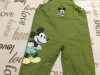 Disney at Primark 12 -18 hó 86 cm zöld, Mickey mintás vékonyabb farmer fiú kantáros nadrág- újszerű,hibátlan