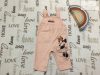 Disney at Primark 6-9 hó 68 - 74 cm rózsaszín, Minnie mintás vékony puha farmer lány kantáros nadrág- újszerű,hibátlan