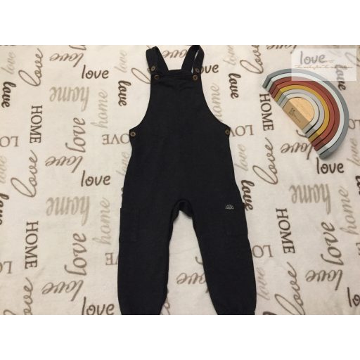 F§F 18 - 24 hó 92 cm fekete oldalt zsebes pamut fiú kantáros nadrág-újszerű,hibátlan