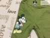 Disney at Primark 9-12 hó 74-80 cm zöld, Mickey mintás vékonyabb farmer fiú kantáros nadrág-új, átnőtt csak lecímkézve