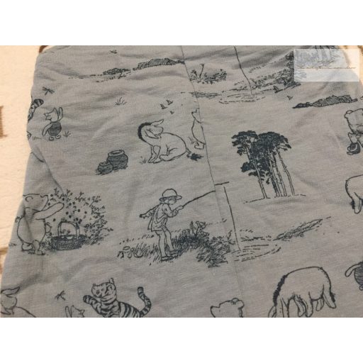 Disney at George 6 - 9 hó 68-74 cm kék, Micimackó -Malacka - szamár mintás pamut fiú kantáros rövidnadrág/ napozó - újszerű,hibátlan