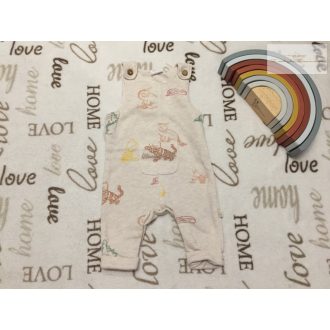 Disney up to 3 month 62 cm bézs, Micimackó-Tigris-Szamár  mintás  pamut fiú kantáros nadrág/ playsuit- újszerű,hibátlan   Disney up to 3 month 62 cm bézs, Micimackó-Tigris-Szamár  mintás  pamut fiú kantáros nadrág/ playsuit- újszerű,hibátlan