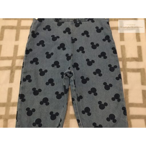 Disney at Primark 2-3 év 98 cm  Mickey mintás puha farmer fiú kantáros nadrág - újszerű,hibátlan
