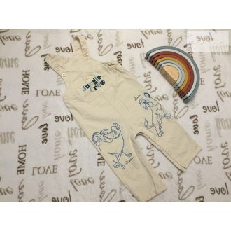   Disney at Primark 18-24 hó 86-92 cm bézs, Simba mintás fiú kantáros nadrág - újszerű, hibátlan