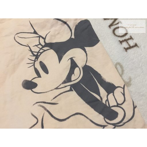 Disney at George 0 - 3 hó  56 - 62 cm bézs, Minnie mintás pamut lány kantáros nadrág - újszerű,hibátlan