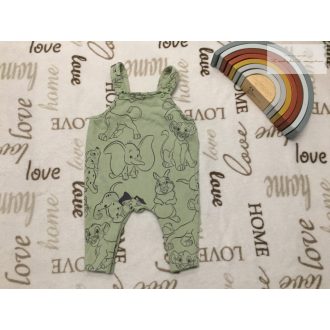 Disney at George 0 - 3 hó  56 - 62 cm zöld,Simba-Dumbo- mintás pamut fiú kantáros nadrág- újszerű,hibátlan   Disney at George 0 - 3 hó  56 - 62 cm zöld,Simba-Dumbo- mintás pamut fiú kantáros nadrág- újszerű,hibátlan