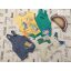 Mothercare, Nutmeg, George 0 - 3 hó 62 cm állat mintás pamut és vékony anyagú fiú kantáros rövidnadrág/ napozó szett 4 db- újszerű,hibátlan