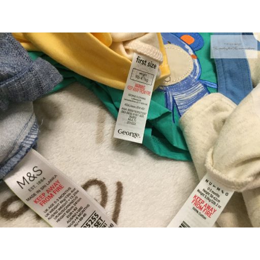 Mothercare, Nutmeg, George 0 - 3 hó 62 cm állat mintás pamut és vékony anyagú fiú kantáros rövidnadrág/ napozó szett 4 db- újszerű,hibátlan