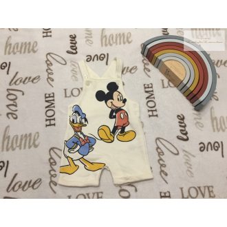   Disney újszülöttre való 50- 56  cm Mickey-Donald mintás pamut fiú kantáros rövidnadrág - új, csak lecímkézve